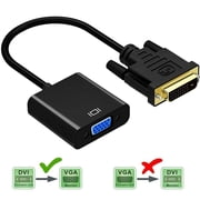 Active DVI to VGA Adapter Converter for Monitor,DVI-D 24+1 to VGA Male to Female M/F Video Adapter Cable Supports 1080P for Computer PC Desktop Laptop Projector DVD HDTV Display