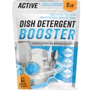 Active Dishwasher Detergent Booster and Rinse Aid Citric Powder for Hard Water, 2 lbs, 64 Uses