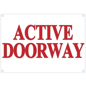 Active Doorway Sign (White, Aluminium 7x10-Rust Free)