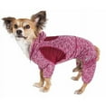 thumbnail image 1 of Active Downward Dog Heathered Performance 4-Way Stretch Two-Toned Full Body Warm Up Hoodie, Burgundy - Large, 1 of 1