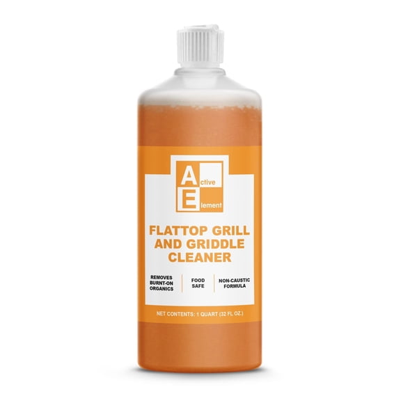 Active Element Flat Top Grill Cleaner – 32 fl oz | Griddle Cleaner, Removes Burnt-On Residue, Food Safe, Non-Caustic Formula, For Blackstone Grills