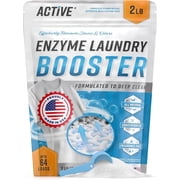 Active Unscented Enzyme Laundry Booster and Odor Removing Detergent, 2 lbs, 64 Loads