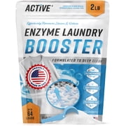 Active Unscented Enzyme Laundry Booster and Odor Removing Detergent, 2 lbs, 64 Loads