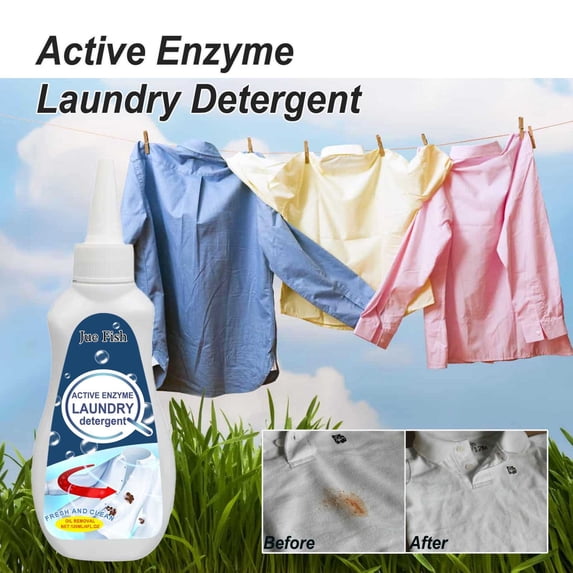 Active Enzyme Laundry Detergent, Laundry Stain Remover for Natural Stains, Pre-wash Spot Cleaner