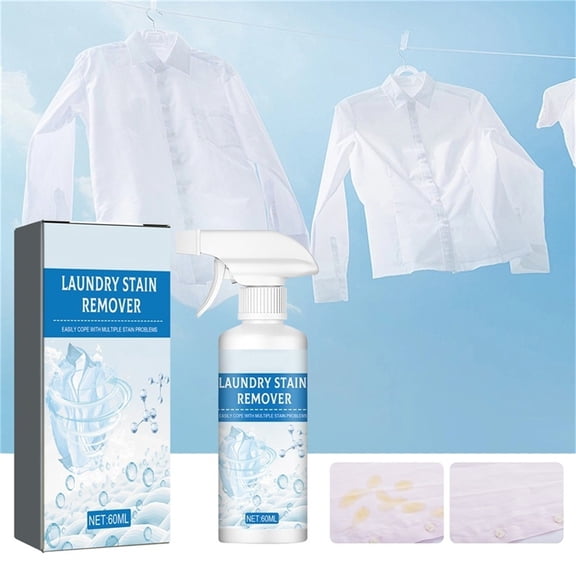 Active Enzyme Stain Remover Clothes, Powerful Enzyme Deep Stain Removal, Fast Grease Ink Wine Coffee Cleaner, Multi Fabric Carpet Sofa Car Interior Clean, for Home Laundry Kitchen Car-A