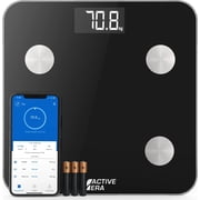 Active Era Smart Scale Body Fat Scale Black - Bluetooth Scale with App Compatibility