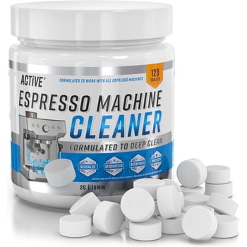 Active Espresso Machine Cleaning Tablets, Coffee Maker Descaler, 120 Count, 1 Pack