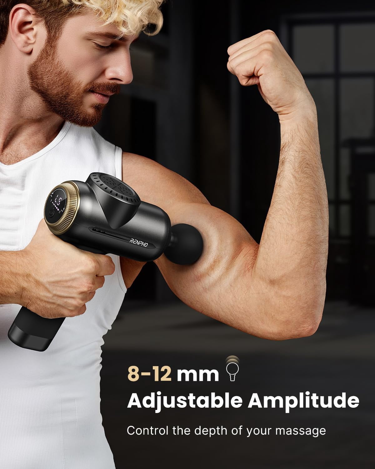 Active Evo Massage Gun Deep Tissue Percussion Massager with Adjustable Amplitude for Athletes Home Use