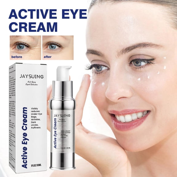Active Eye Cream Reduces Wrinkles, Smoothes Fine Lines, Reduces Puffiness and Dark Circles, Moisturizes, and Tightens the Eye Area