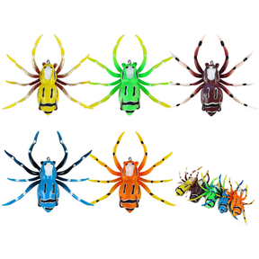 Active Frog Bait with Rattling Feature and Secure Double Hook Mount 5PCS Made for Targeting Aggressive Fish Species