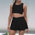 thumbnail image 1 of Active Girls Outfits and Sets for Playwear Comfortable Summer Toddler Clothing Vest and Skort Casual Sports Apparel for Children Ages Four to with Elastic Waistband, 1 of 3