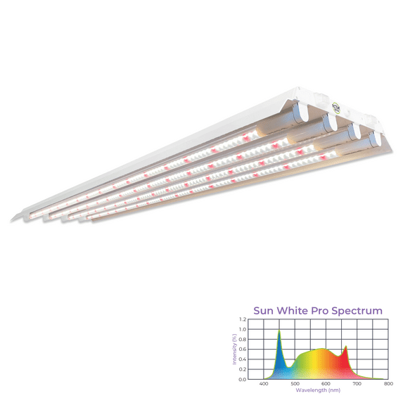 Active Grow T5 HO 2.0 4FT 4 Lamp Grow Light Fixture - Sun White Pro Spectrum