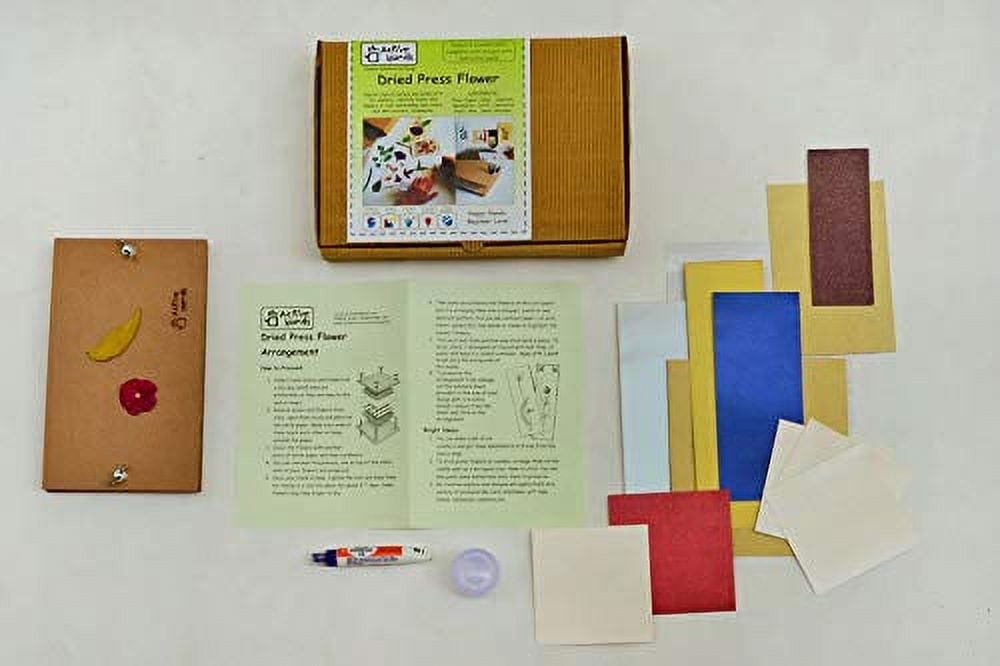 Active Hands DIY Art And Craft Gift Kit: Dried Press Flower Arrangement ...