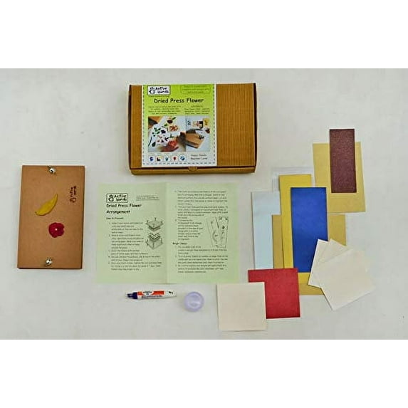 Active Hands DIY Art And Craft Gift Kit: Dried Press Flower Arrangement Hobby Craft Kit, Multicolor