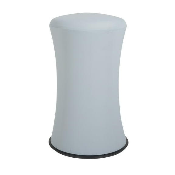 Active Height Stool with White Frame and Gray Fabric 18"-26"