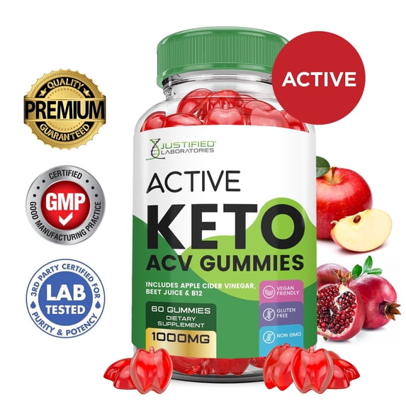 Active Keto ACV Gummies 1000MG Dietary Supplement 60 Gummys