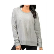 Active Life Women's Side Slit Soft Pullover Crew Neck Sweater (Grey Confetti, M)