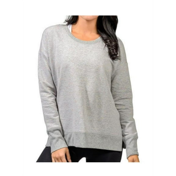 Active Life Women's Side Slit Soft Pullover Crew Neck Sweater
