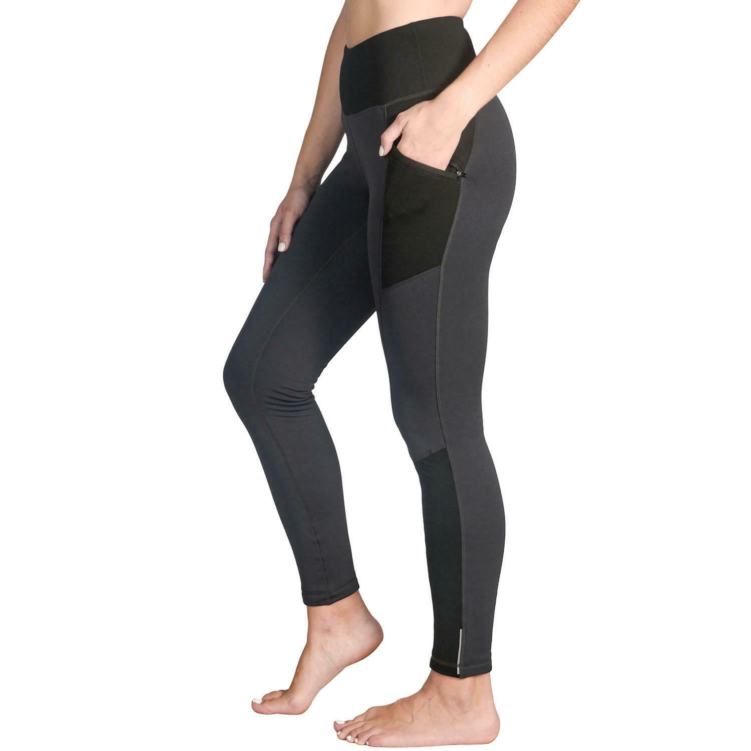 Active Life Women's Zip Pocket High Rise Warm Fleece Lined Leggings (Spring  Night, L)
