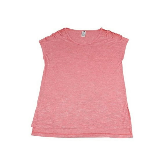 Active Life Womens Size Large Open Shoulder Top, Cereza Heather Magenta