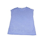 Active Life Womens Size Medium Open Shoulder Top, Muscari Heather Blue