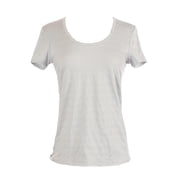 Active Life Womens Size Medium Scooped Neck Performance Tonal Stripes T-Shirt, Lt Grey