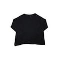thumbnail image 1 of Active Life Women's Long Sleeve Modal Crossover Hem Pullover Sweater Top (Black, S), 1 of 2