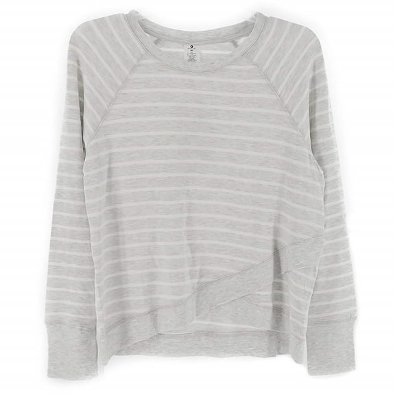 Active Life Womens Size X-Large Modal Pullover L/S Sweater, Heather Grey Stripe