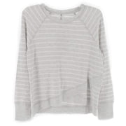 Active Life Womens Size X-Large Modal Pullover L/S Sweater, Heather Grey Stripe