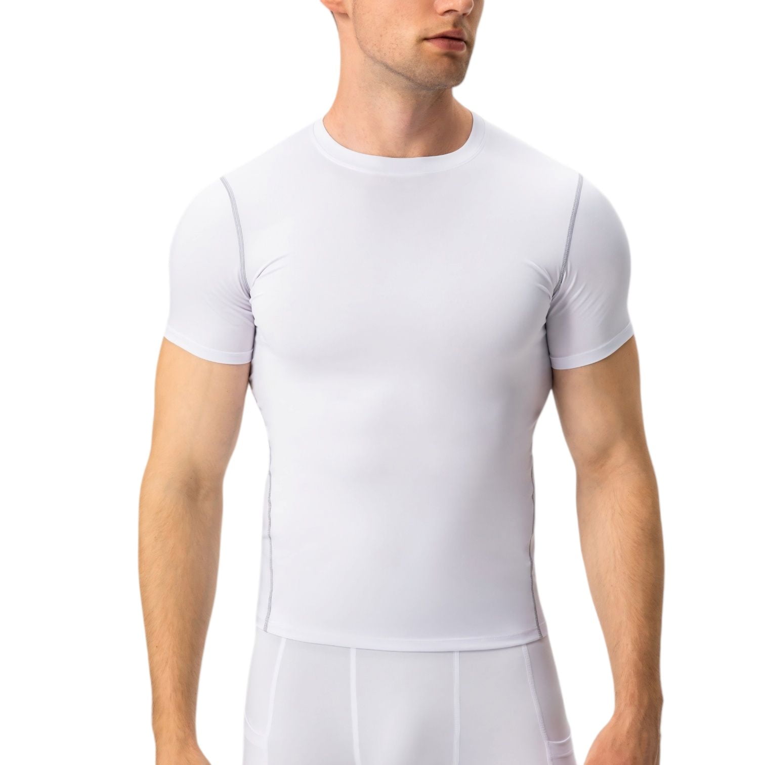 Active Men's Short Sleeve Compression Shirt with Stretch Fit and ...