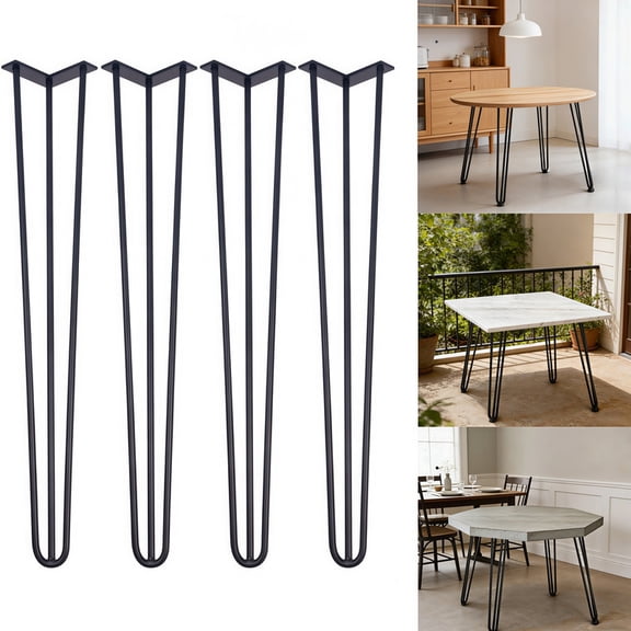Active Mind Ltd 4Pcs 28" Extra Tall Hairpin Legs, High Bar Stool Height Metal Legs for Kitchen Counters, Pub Tables, Office Desks & Raised Furniture