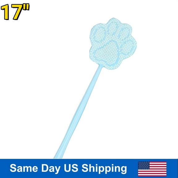 Active Mind Ltd Flexible Plastic Fly Swatter, 17" Long Handle Bug Zapper for Indoor/Outdoor, Blue
