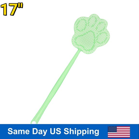 Active Mind Ltd Flexible Plastic Fly Swatter, 17" Long Handle Bug Zapper for Indoor/Outdoor, Green