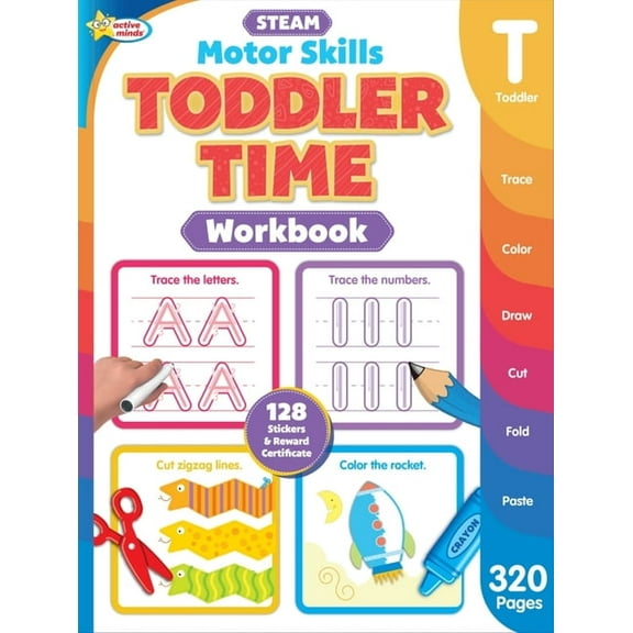 Active Minds Toddler Time: A Steam Workbook, (Paperback)
