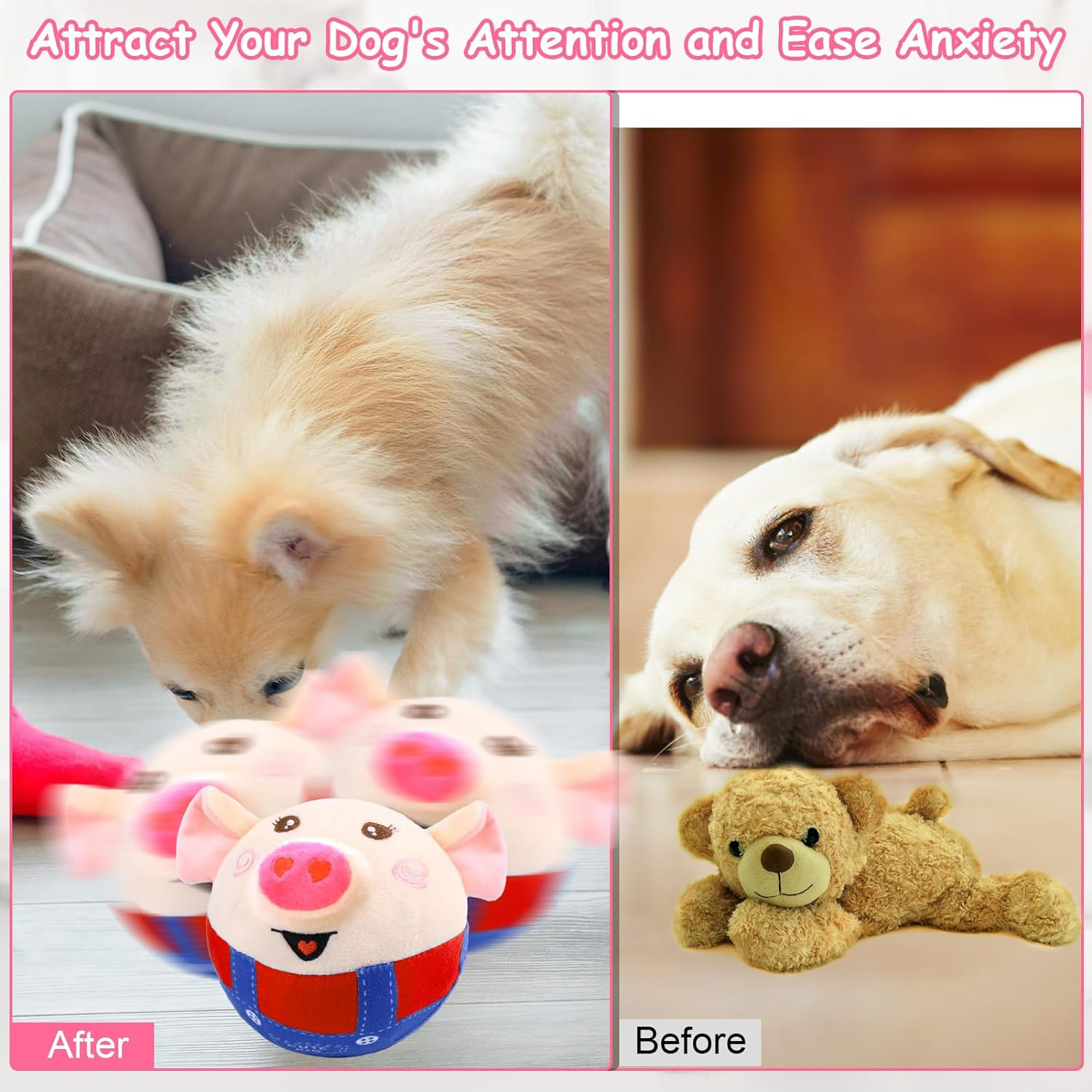 Active Moving Pet Plush Toy for Dogs Interactive Dog Toys for Boredom