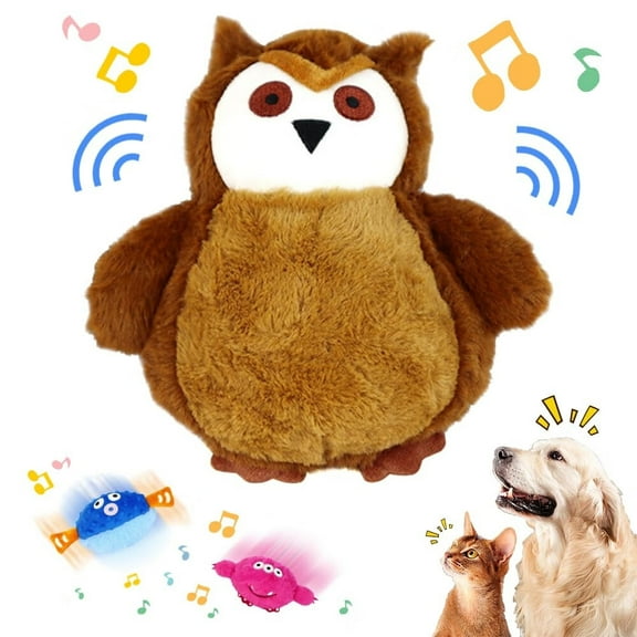 Active Moving Pet Plush Toy,New Interactive Dog Toy Pet Bouncing Balls Plush Sound Electronic Toys,USB Rechargeable Interactive Plush Sound Electronic Shake Bounce Toy for Dogs