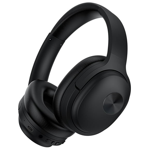 Active Noise Canceling Headphones Bluetooth Wireless Headphones Over Ear Bluetooth 5.2 Deep Bass 30Hrs for Home Office,Jet Black