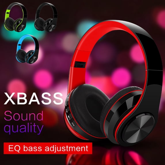 Active Noise Cancelling Bluetooth Headphones Over Ear Stereo Wireless with Deep Bass Built In Mic Airplane Adapter Foldable Comfort Fit for Travel Home Office