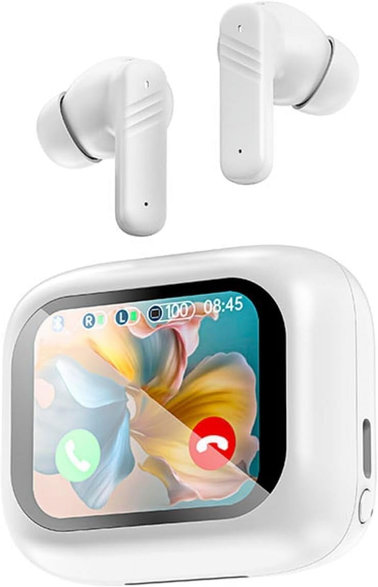 Active Noise Cancelling Earbuds ANC with Smart Touch Screen, Blue Tooth