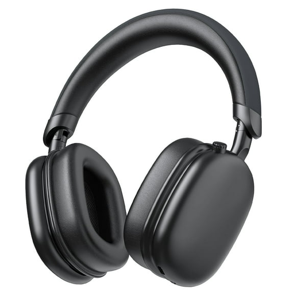 Active Noise Cancelling Headphones -45dB, Bluetooth Headphones 5.4, 60H Playtime Wireless Earbuds, Clear Call, Bass Boosted by 90%, Comfort Fit Over Ear Headphones for Travel Home Office PC Black