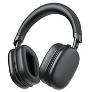 Active Noise Cancelling Headphones -45dB, Bluetooth Headphones 5.4, 60H Playtime Wireless Earbuds, Clear Call, Bass Boosted by 90%, Comfort Fit Over Ear Headphones for Travel Home Office PC Black
