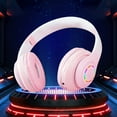 thumbnail image 1 of Active Noise Cancelling Headphones Bluetooth Headphones Wireless Headphones Over Ear with Microphone Deep Bass, Comfortable Protein Earpads, 30 Hours Playtime for Travel/Work - Pink, 1 of 6