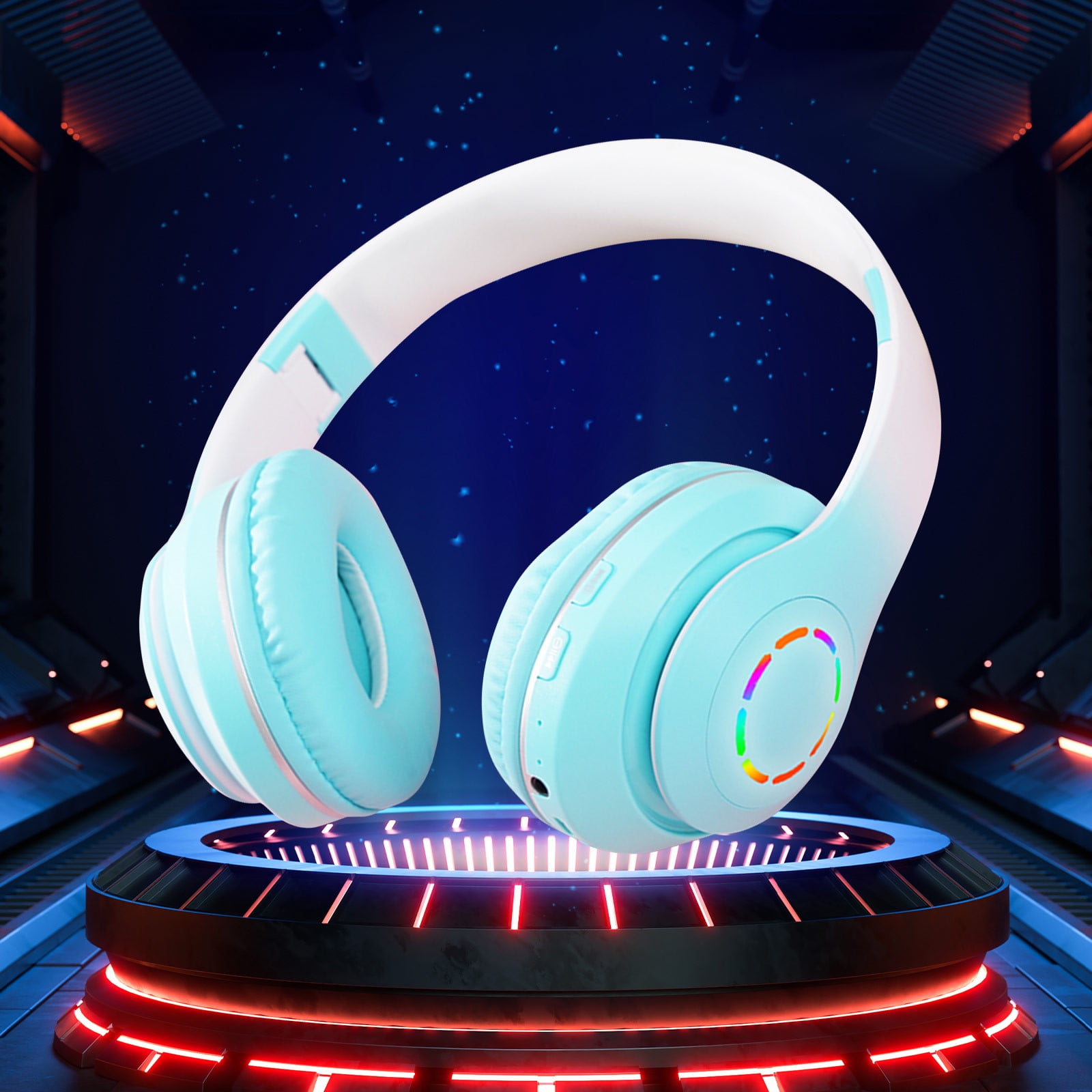 Active Noise Cancelling Headphones Bluetooth Headphones Wireless Headphones Over Ear with Microphone Deep Bass, Comfortable Protein Earpads, 30 Hours Playtime for Travel/Work - Green