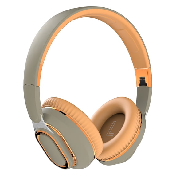 Active Noise Cancelling Headphones Bluetooth Headphones Wireless Headphones Over Ear with Microphone Deep Bass, Comfortable Protein Earpads, 30 Hours Playtime for Travel/Work,Brown