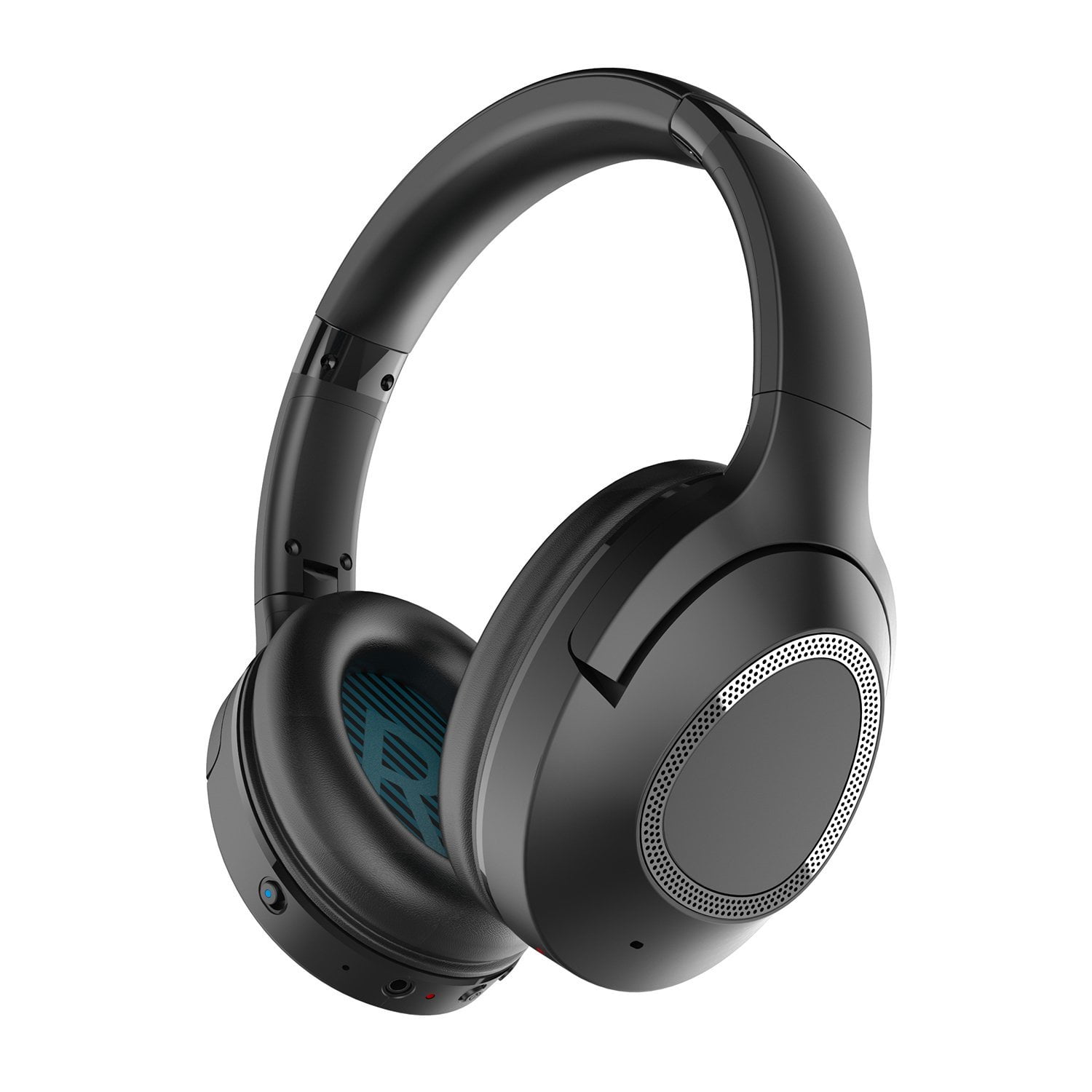 Active Noise Cancelling Headphones iDeaPlay Wireless Over Ear Headphones with Microphone Stereo Sound Headphones for TV Airplane 25 Hours Playback Black Walmart