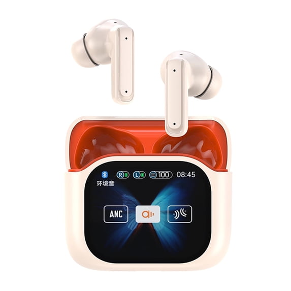 Active Noise Cancelling Touch Screen Earbuds Anc Noise Canceling Tws Bluetooth Touchscreen Earbuds With Screen Wireless Blue Tooth Ear Buds Bluetooth Ear Buds Small Ear