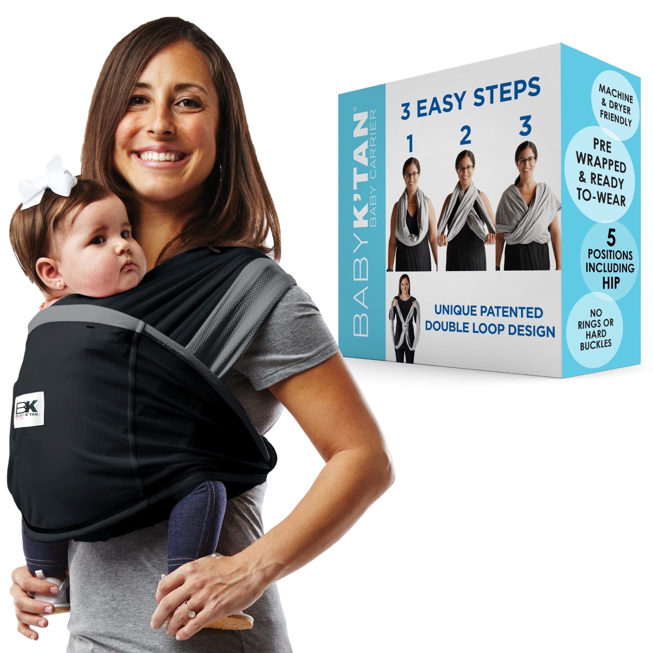 Newborn Baby K'tan Active Carrier No-Wrap Sling For Newborns To