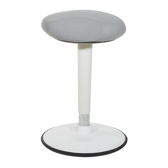 Active Perch Seat with White Frame and Gray Fabric 24"-34"