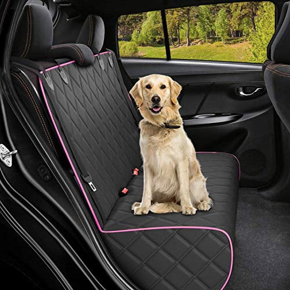 Active Pets Dog Car Seat Cover for Back Seat - Waterproof & Scratch Proof,  Standard Size, Black