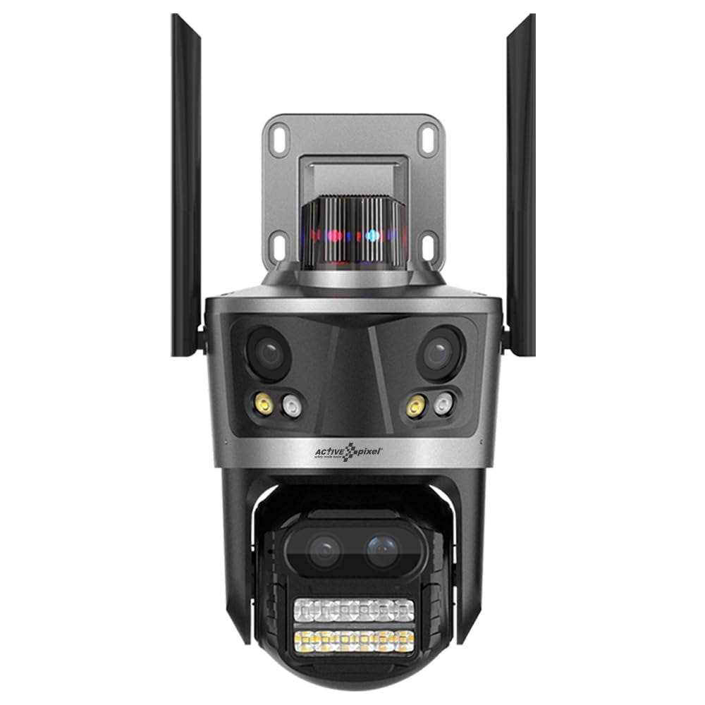 Active Pixel 4mp 4 Lens with 8X Zoom PTZ Triple Camera WiFi Wireless ...